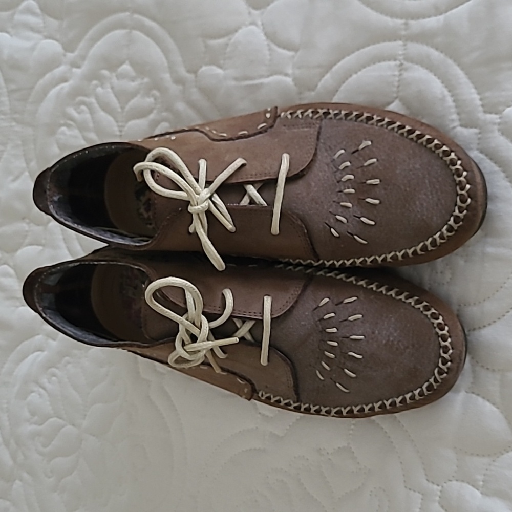 Women's brown Hush Puppy moccasin